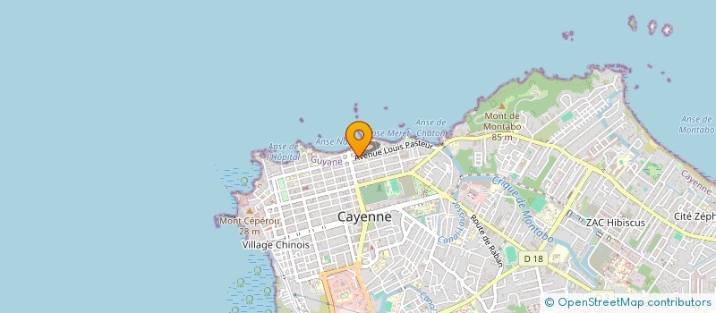 localisation de l'entreprise LA COOP ARTISANS BAT GUYANAIS à CAYENNE