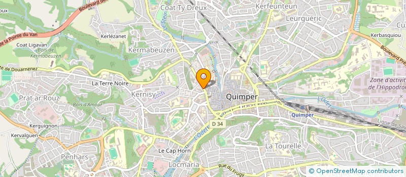 localisation de l'entreprise LA COORDONNERIE QUIMPEROISE  QUIMPER