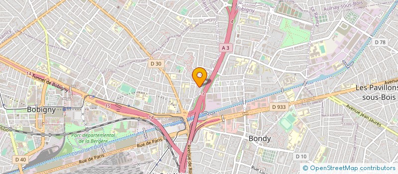 localisation de l'entreprise LA COPE 93 à BOBIGNY