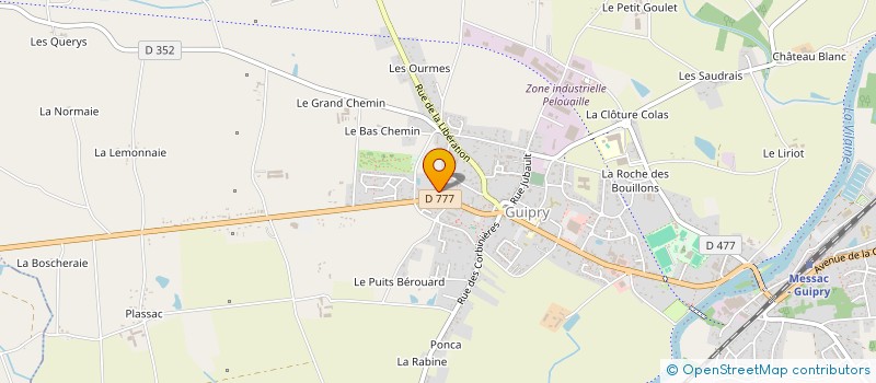 localisation de l'entreprise LA COQUELLERAIE  GUIPRY-MESSAC