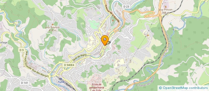 localisation de l'entreprise LA COQUILLE DE NACRE  TULLE