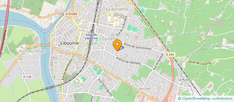localisation de l'entreprise LA COQUILLE DOREE à LIBOURNE