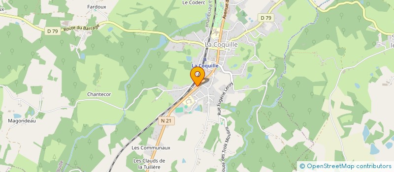 localisation de l'entreprise LA COQUILLE MATERIAUX  LA COQUILLE