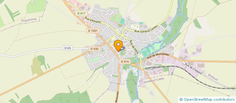 localisation de l'entreprise LA CORBEILLE FLEURIE  BRETEUIL