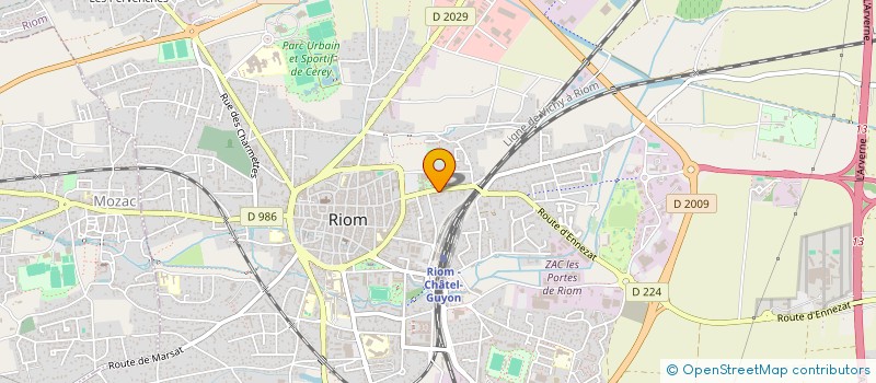 localisation de l'entreprise LA CORBEILLE FLEURIE à RIOM