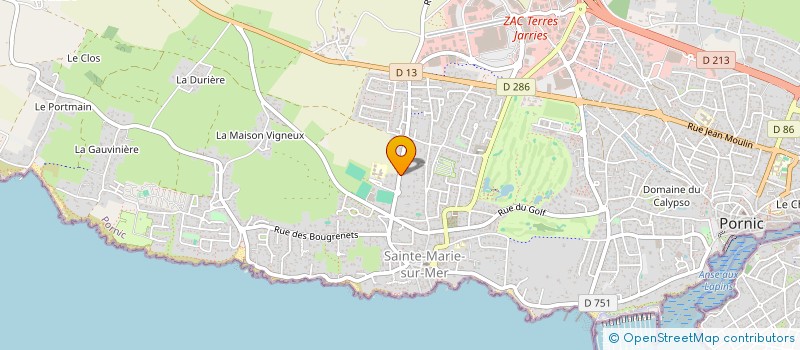 localisation de l'entreprise LA CORBEILLERE à PORNIC