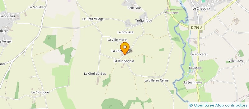 localisation de l'entreprise LA CORBINAIE  PLUMIEUX