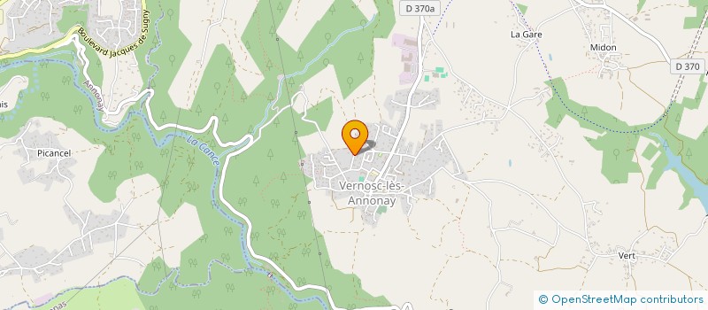 localisation de l'entreprise LA CORD'O PAT  VERNOSC-LES-ANNONAY