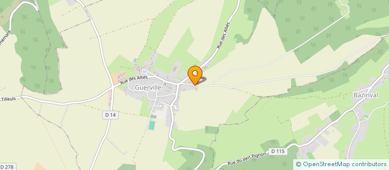 localisation de l'entreprise LA CORDEE  GUERVILLE