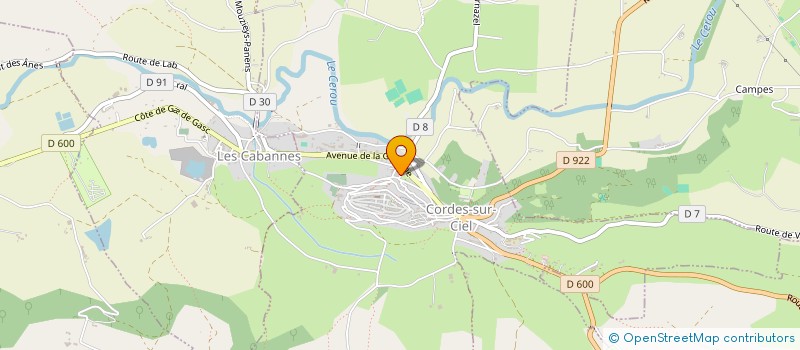 localisation de l'entreprise LA CORDEE DU SOURIRE à CORDES-SUR-CIEL