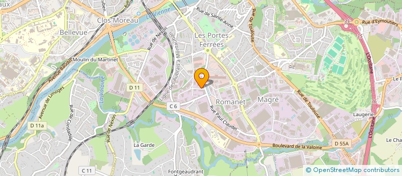 localisation de l'entreprise LA CORDEE NOUVELLE AQUITAINE à LIMOGES