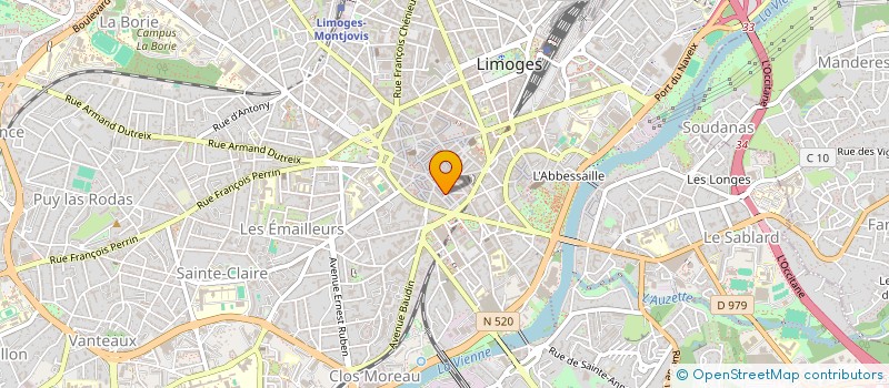 localisation de l'entreprise LA CORDONN'ROUX à LIMOGES