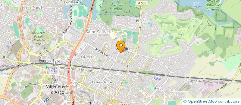 localisation de l'entreprise LA CORDONNERIE DE CHARLY à VILLENEUVE-D'ASCQ