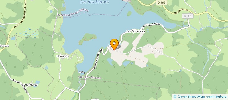 localisation de l'entreprise LA CORNE AU CERF à MOUX EN MORVAN