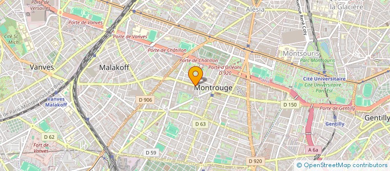 localisation de l'entreprise LA CORNE D'OR  MONTROUGE