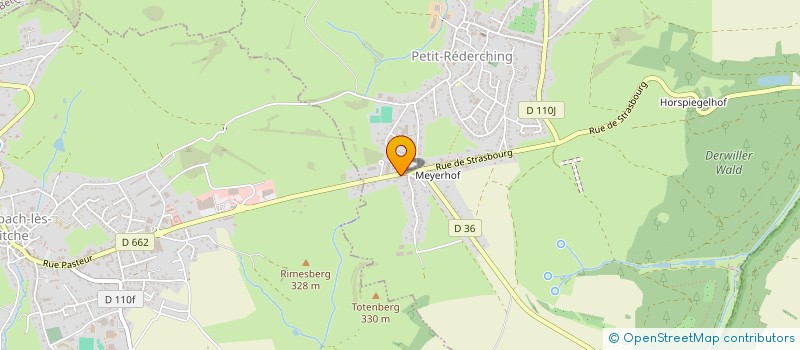 localisation de l'entreprise LA CORNE D'OR  PETIT-REDERCHING