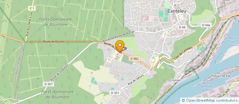 localisation de l'entreprise LA CORNE DE BACCHUS ASSOCIATION DES SOMMELIERS NORMANDS  CANTELEU