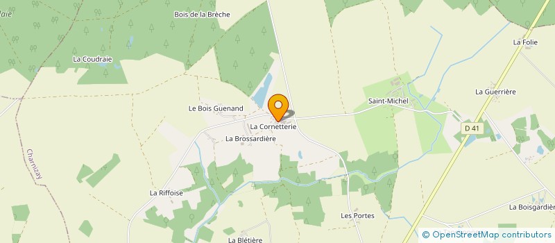 localisation de l'entreprise LA CORNETTERIE à CHARNIZAY