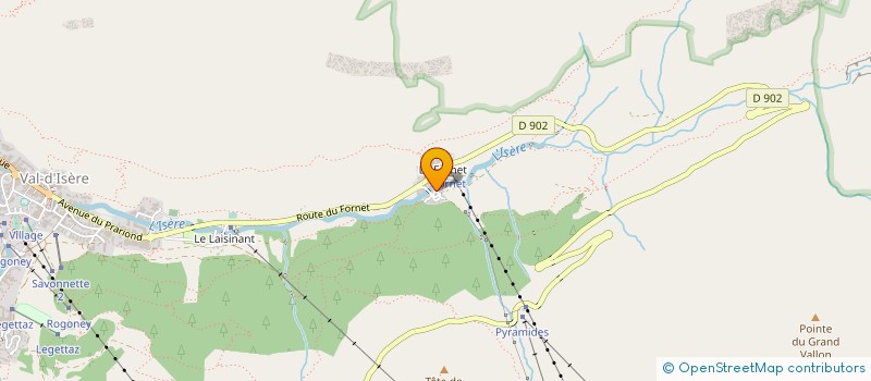 localisation de l'entreprise LA CORNICHE  VAL D'ISERE