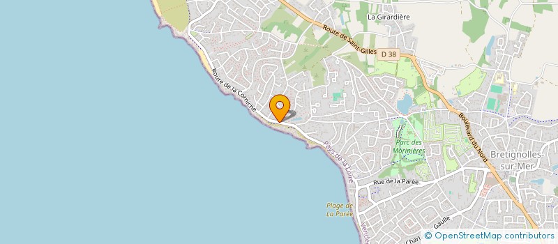 localisation de l'entreprise LA CORNICHE à BRETIGNOLLES-SUR-MER