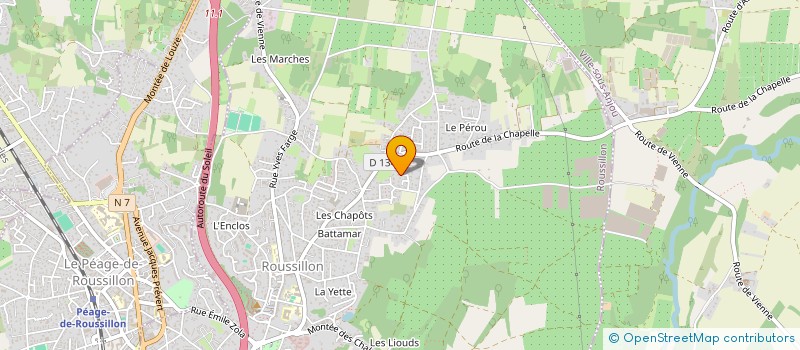 localisation de l'entreprise LA CORNICHE  ROUSSILLON