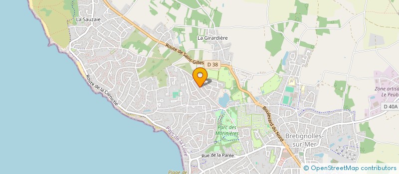 localisation de l'entreprise LA CORNICHE à BRETIGNOLLES-SUR-MER