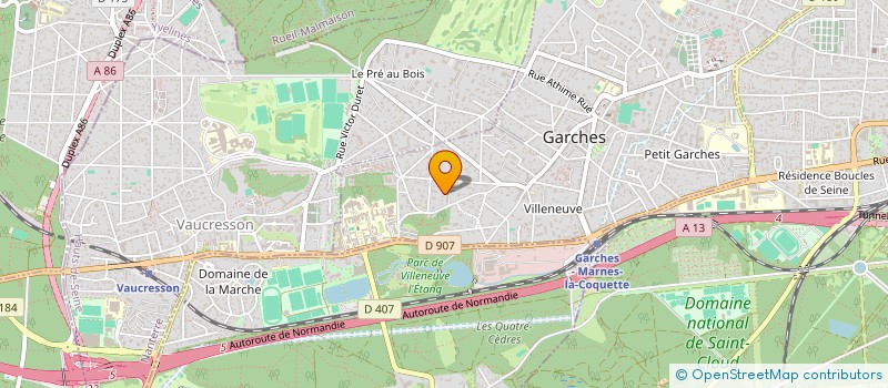 localisation de l'entreprise LA CORNICHE à GARCHES
