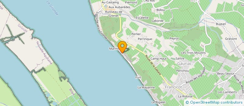 localisation de l'entreprise LA CORNICHE  GAURIAC