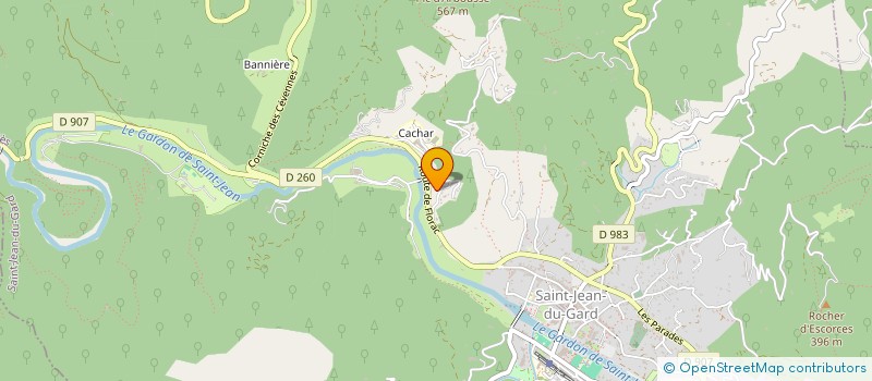localisation de l'entreprise LA CORNICHE DES CEVENNES à SAINT-JEAN-DU-GARD