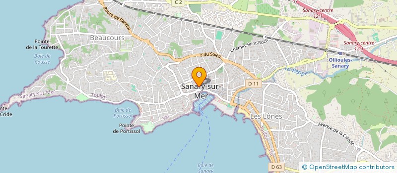 localisation de l'entreprise LA CORNICHE DU SOLEIL à SANARY-SUR-MER