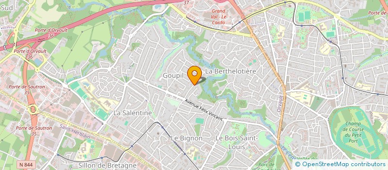 localisation de l'entreprise LA CORNICHE MORLIERE à ORVAULT