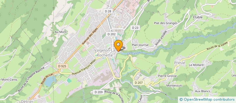 localisation de l'entreprise LA CORRERIE DE SAINT HUGON  ARVILLARD