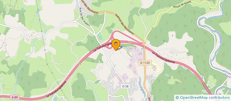 localisation de l'entreprise LA CORREZIENNE D'ALIMENTATION  NAVES