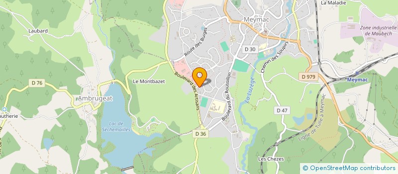 localisation de l'entreprise LA CORREZIENNE DE RENOVATION à MEYMAC
