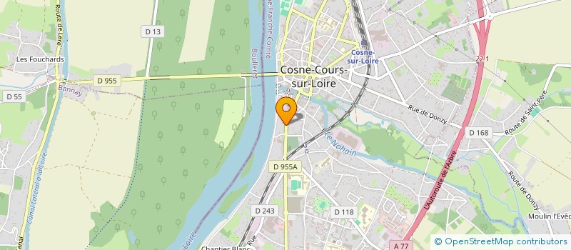 localisation de l'entreprise LA COSNOISE DE COUVERTURE à COSNE-COURS-SUR-LOIRE