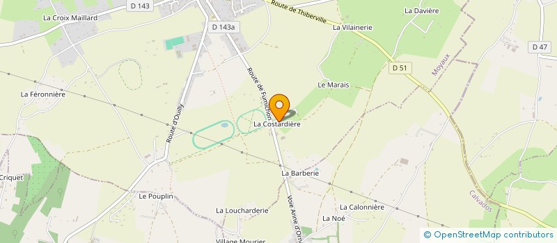 localisation de l'entreprise LA COSTARDIERE  MOYAUX