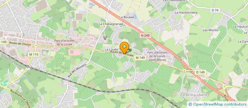 localisation de l'entreprise LA COTE  VERTOU