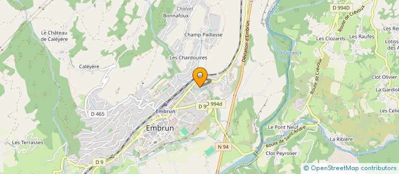 localisation de l'entreprise LA COTE AUX LIEVRES  EMBRUN