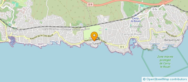 localisation de l'entreprise LA COTE BLEUE  CARRY-LE-ROUET