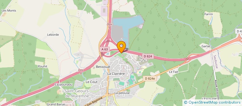 localisation de l'entreprise LA COTE D'ARGENT à SAINT-GEOURS-DE-MAREMNE