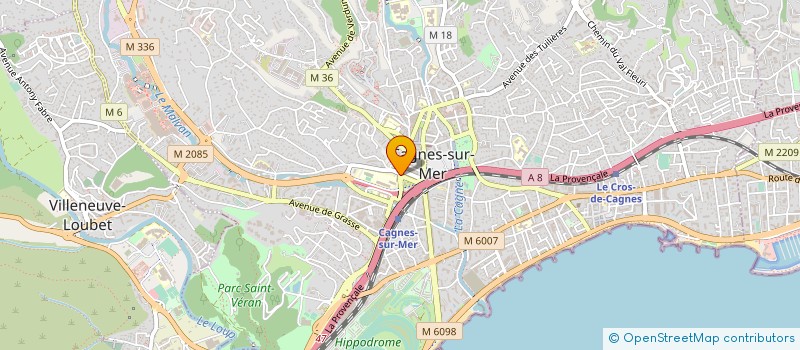 localisation de l'entreprise LA COTE D'AZUR à CAGNES-SUR-MER