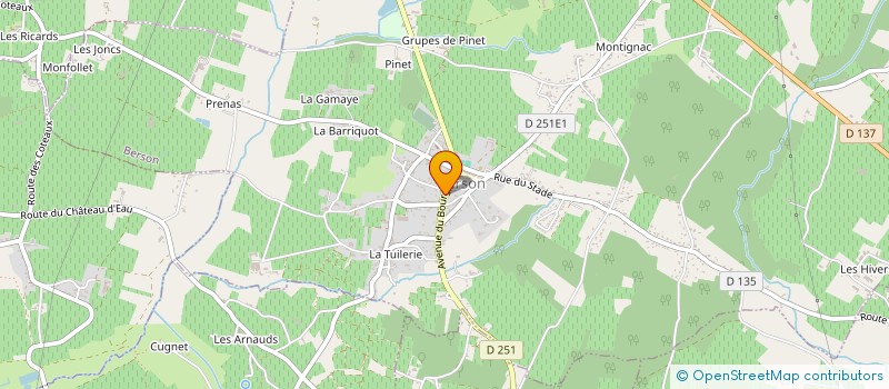 localisation de l'entreprise LA COTE DU BOURG  BERSON