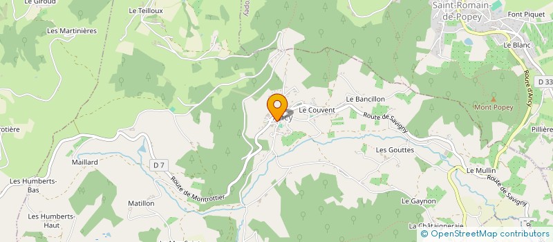 localisation de l'entreprise LA COTE NOIRE  SAINT-ROMAIN-DE-POPEY