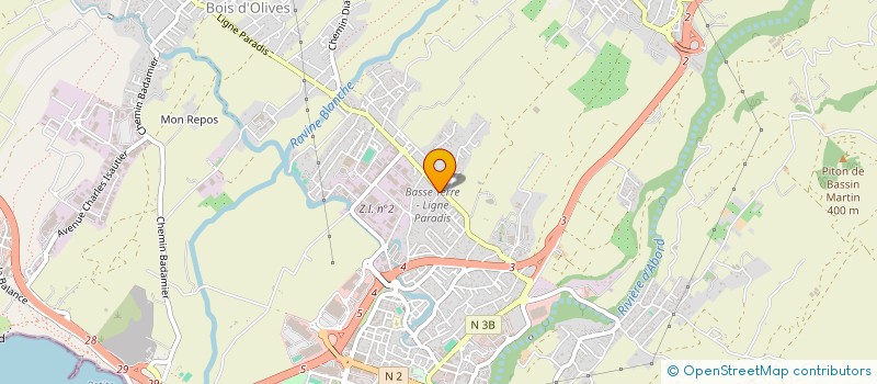 localisation de l'entreprise LA COTE REUNIONNAISE à SAINT-PIERRE
