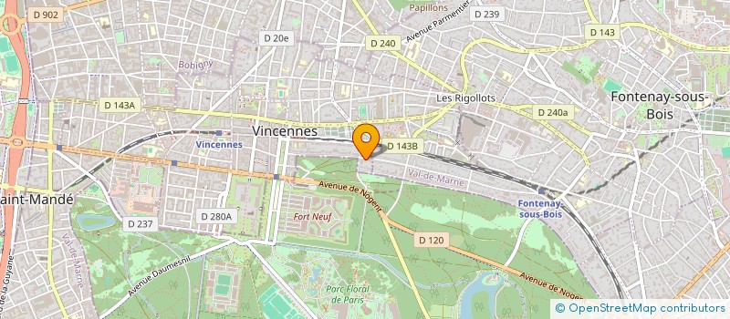 localisation de l'entreprise LA COTE SAUVAGE à VINCENNES