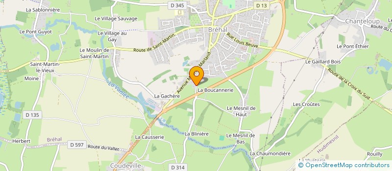 localisation de l'entreprise LA COTENTINE  BREHAL