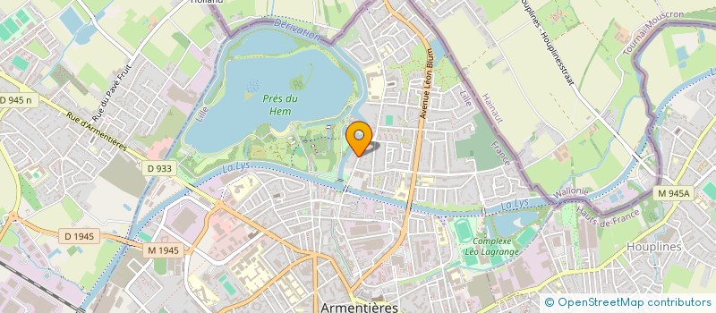 localisation de l'entreprise LA COTONNIERE D ARMENTIERES à ARMENTIERES