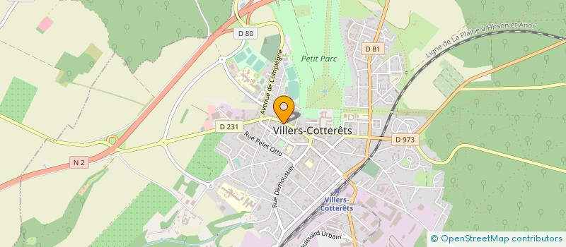 localisation de l'entreprise LA COTTEREZIENNE à VILLERS-COTTERETS