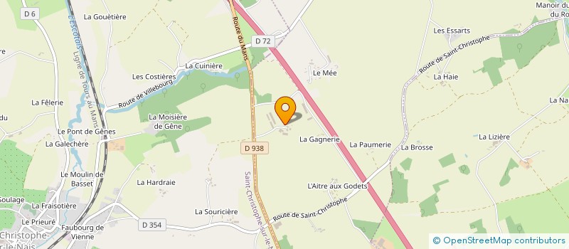 localisation de l'entreprise LA COUDRAIE  BEAUMONT-LOUESTAULT