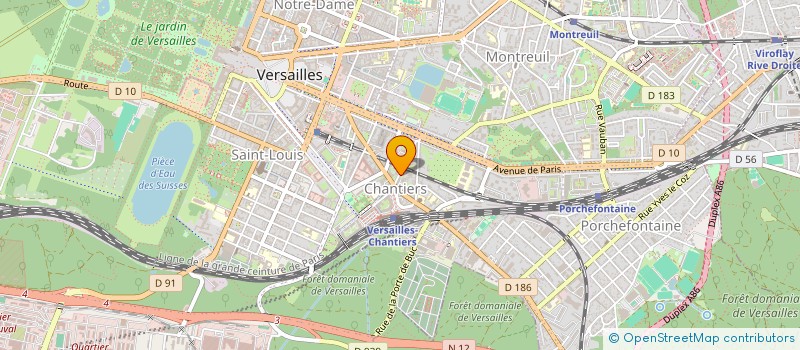 localisation de l'entreprise LA COULEE VERTE à VERSAILLES